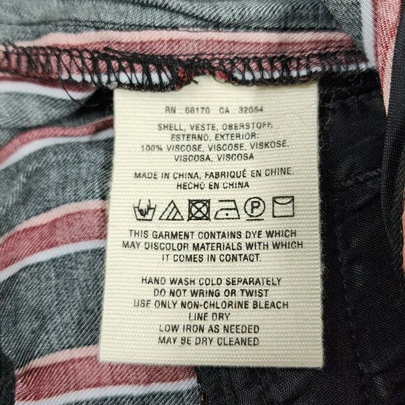 By Anthropologie Women's Red/Black Silky Striped Ankle Tie Jogger Pants Size S - Picture 5 of 10